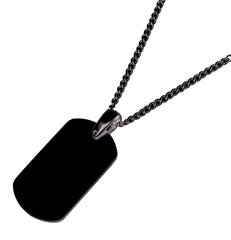 ALPINE Stainless Steel Pendant with Steel Chain in Black