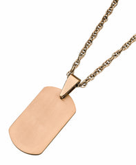 ALPINE Stainless Steel Pendant with Steel Chain In Rose Gold