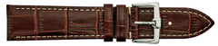 ALPINE Padded Stitched Alligator Grain Leather Band 436