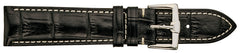 ALPINE Padded Stitched Alligator Grain Leather Band 436