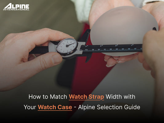 Alpine Blog title with watch strap measuring
