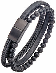 ALPINE Leather & Bead Bracelet LB715