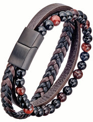 ALPINE Leather & Bead Bracelet LB716