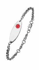 ALPINE Stainless Steel Kids Medical ID Bracelet SB607MED