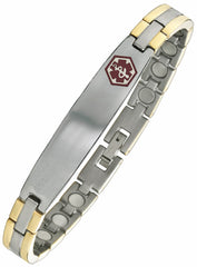 ALPINE Stainless Steel Magnetic Medical ID Bracelet SB622MED