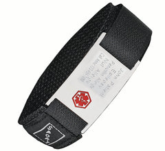 ALPINE Steel/ Velcro Medical Id Bracelet V20201