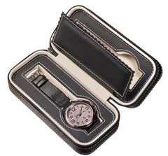 ALPINE Leatherette Travel Case for 2 Watches - WC02