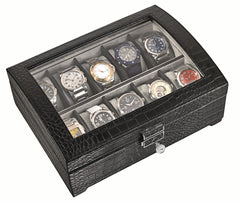 Leatherette Watch Box With see through Window (For 10 Watches)