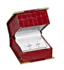 ALPINE Plastic Red Croco Earring Box 4100.E