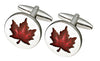 ALPINE Red Maple Leaf Cufflink SC85