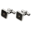 Stainless Steel/Carbon Fibre Cuff Links