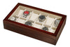 ALPINE Wooden Watch Box With Glass Window (Hold 12 Watches)